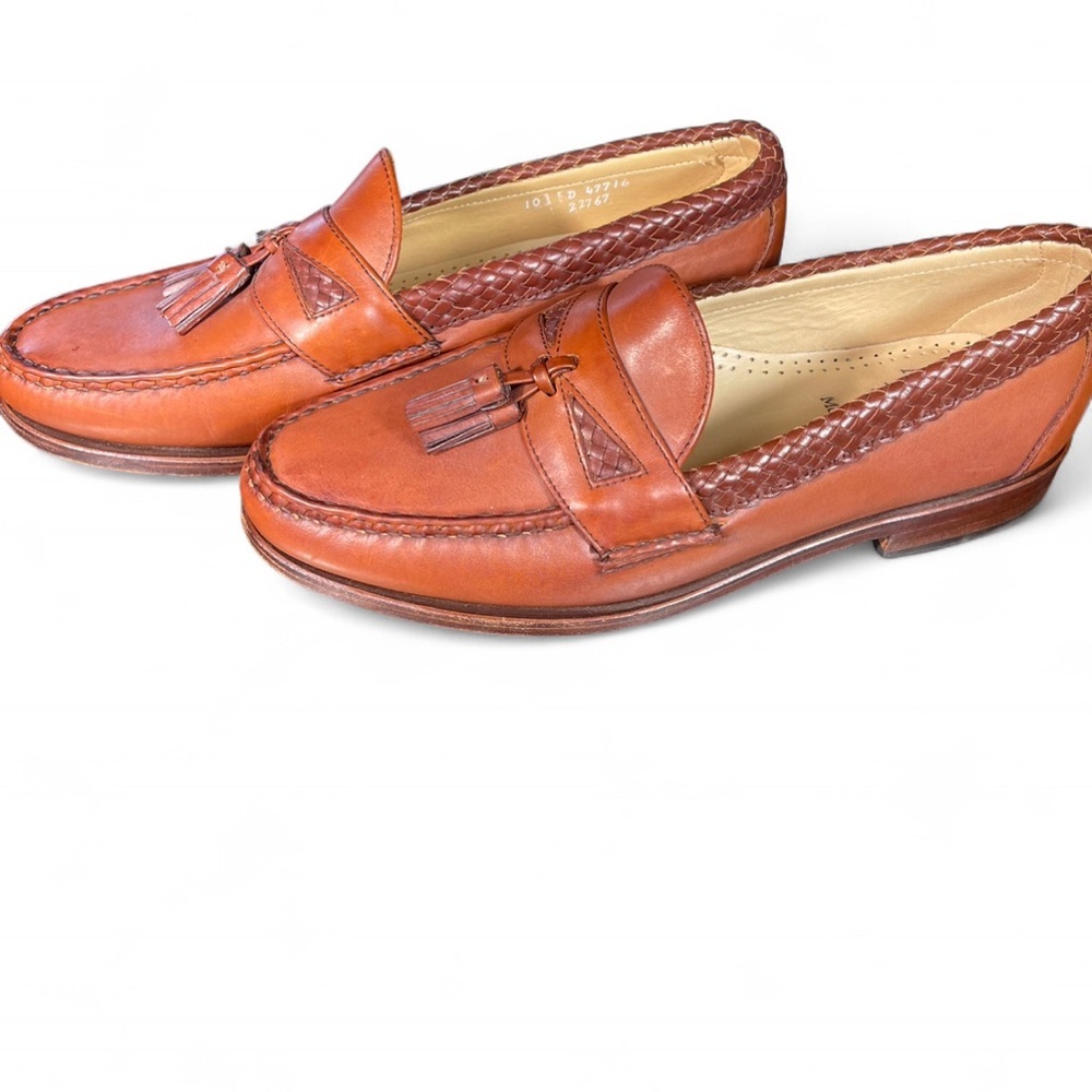 Allen Edmonds Maxfield Shoes Mens Size 10.5 Brown Tassel Loafers Leather USA